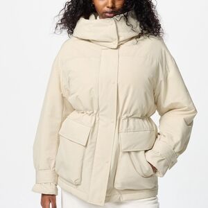 Women's Cream Puffer Jacket
